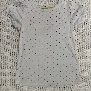 Mini Boden pointelle Colorful Star Print Kids T-Shirt size 11/12